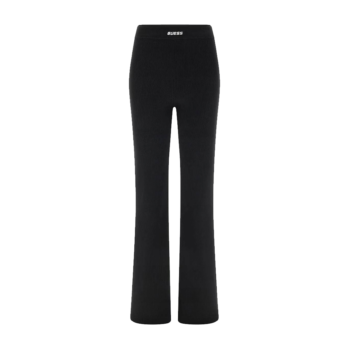 GUESS Flaminia Ribbed Flare Pants Γυναικείο Παντελόνι Φόρμας - Μαύρο