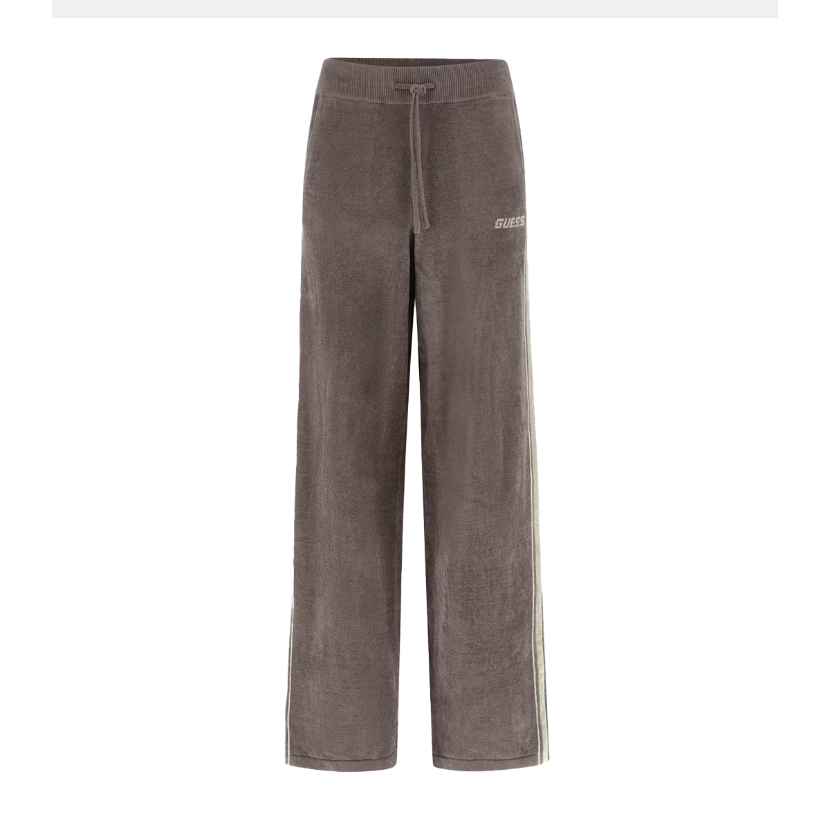 GUESS Emilia Chenille Wide Pants Γυναικείο Παντελόνι Φόρμας - Καφέ