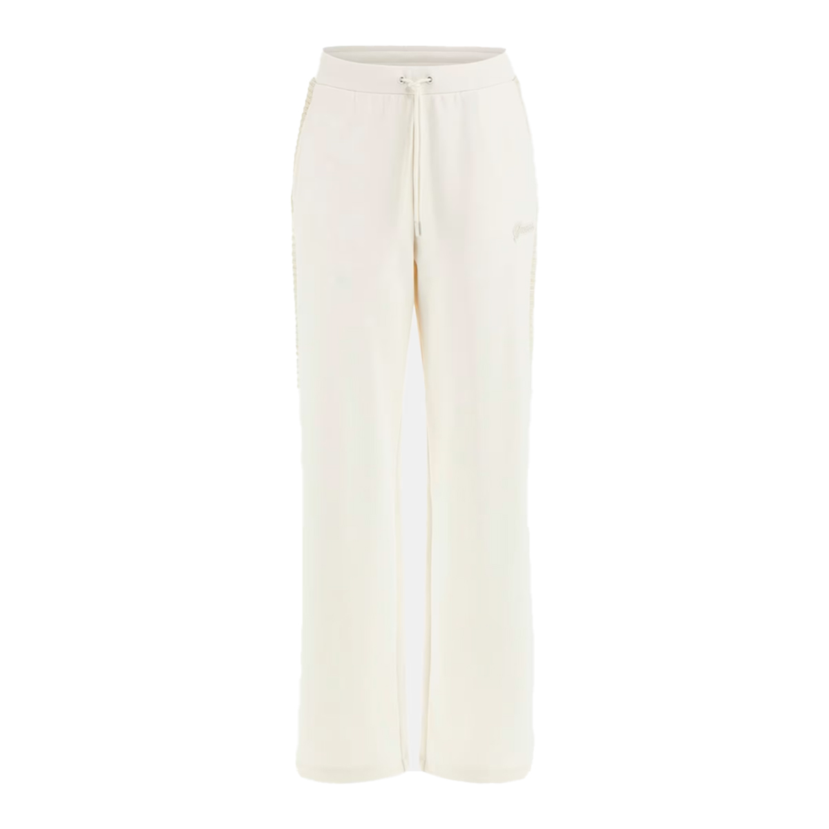 GUESS Dora Wide-leg Pants Γυναικείο Παντελόνι Φόρμας - Κρεμ