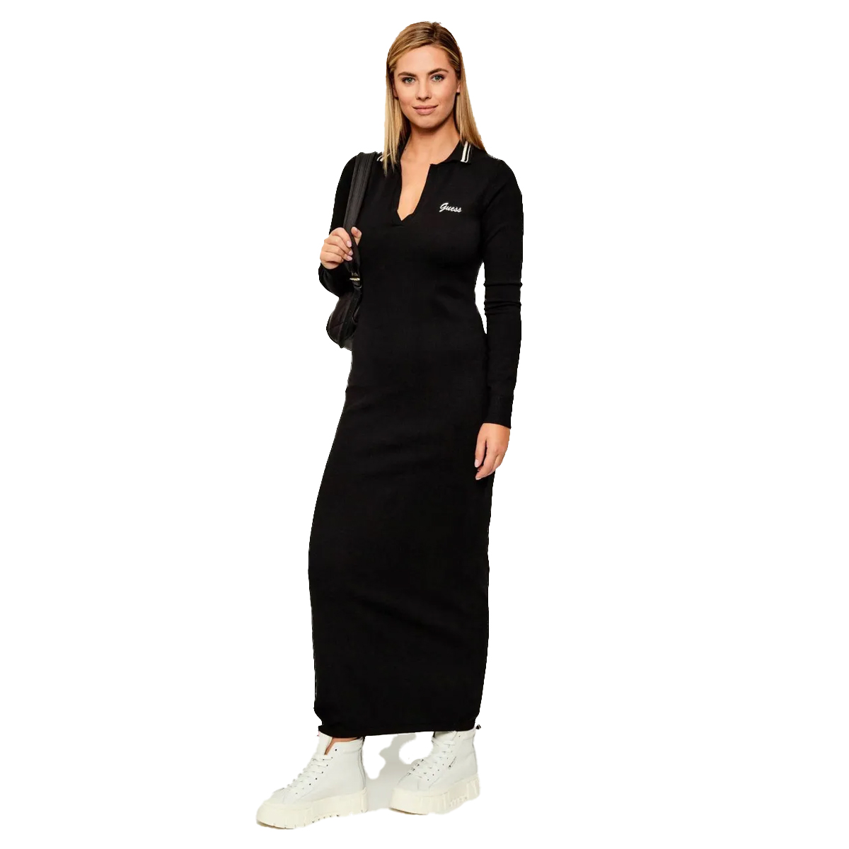 GUESS Lavinia Long Dress Γυναικείο Φόρεμα - Μαύρο