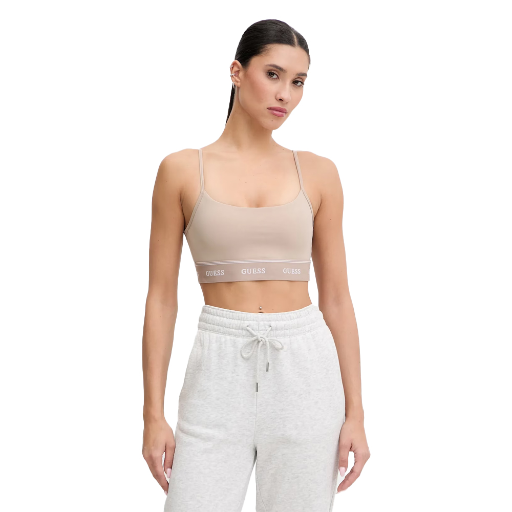 GUESS Alba Active Bra Removable Cup  Γυναικείο Μπουστάκι - Μπεζ