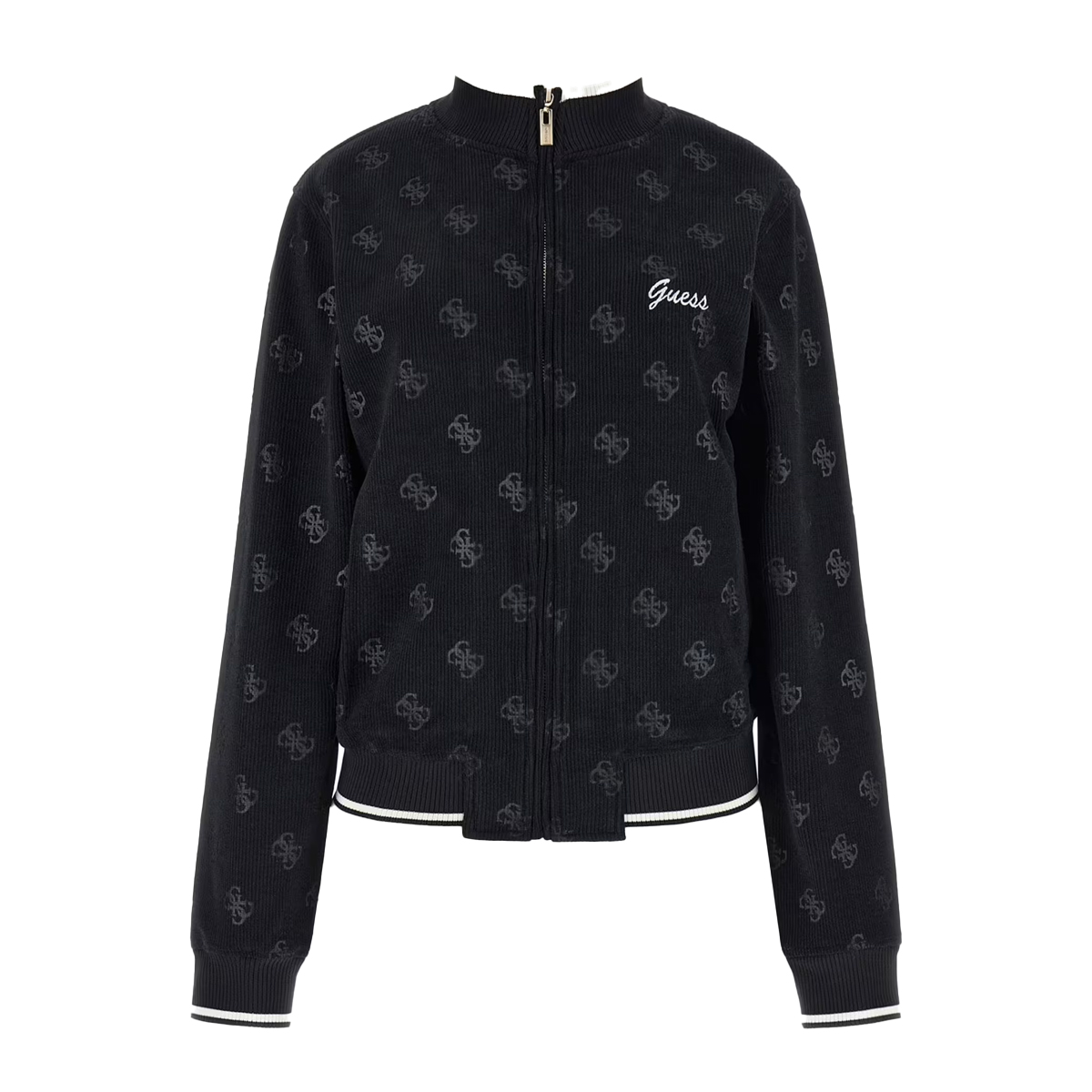 GUESS Paulina Full Zip Sweatshirt Γυναικεία Ζακέτα - Μαύρο