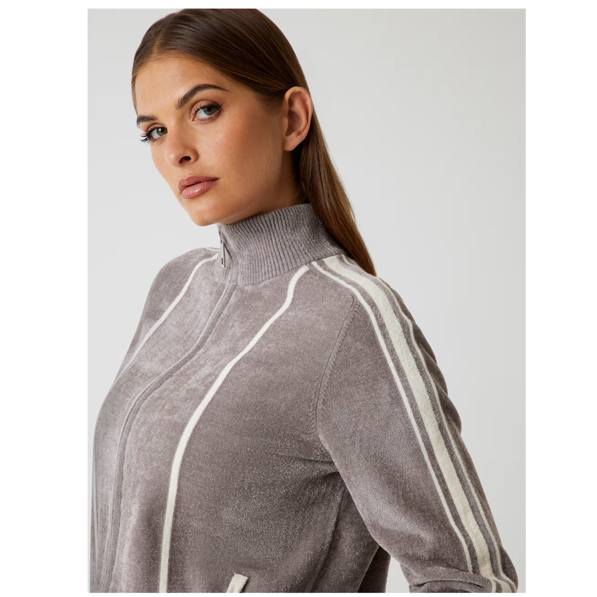 GUESS Emilia Chenille Wide Zipped Sweatshirt Γυναικεία Ζακέτα - 5