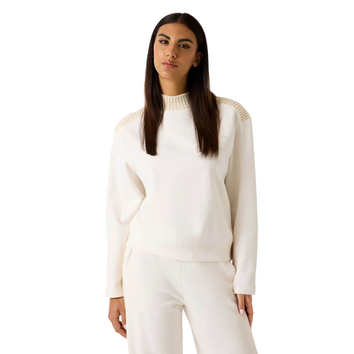 GUESS Dora Sweatshirt Γυναικείο Φούτερ - Κρεμ