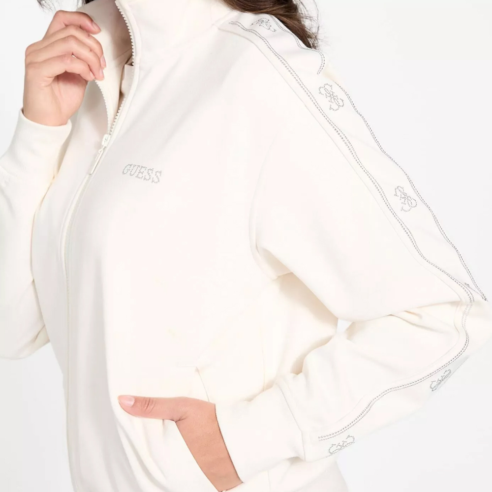 GUESS Octavia High Neck Ful - Zip Sweatshirt Γυναικεία Ζακέτα με κουκούλα - 4