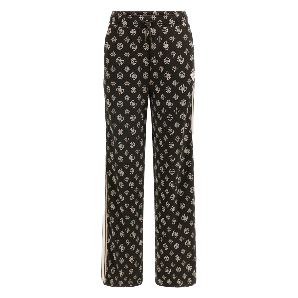 GUESS Peony Taped Straight Long Pant Γυναικείο Παντελόνι Φόρμας - Καφέ