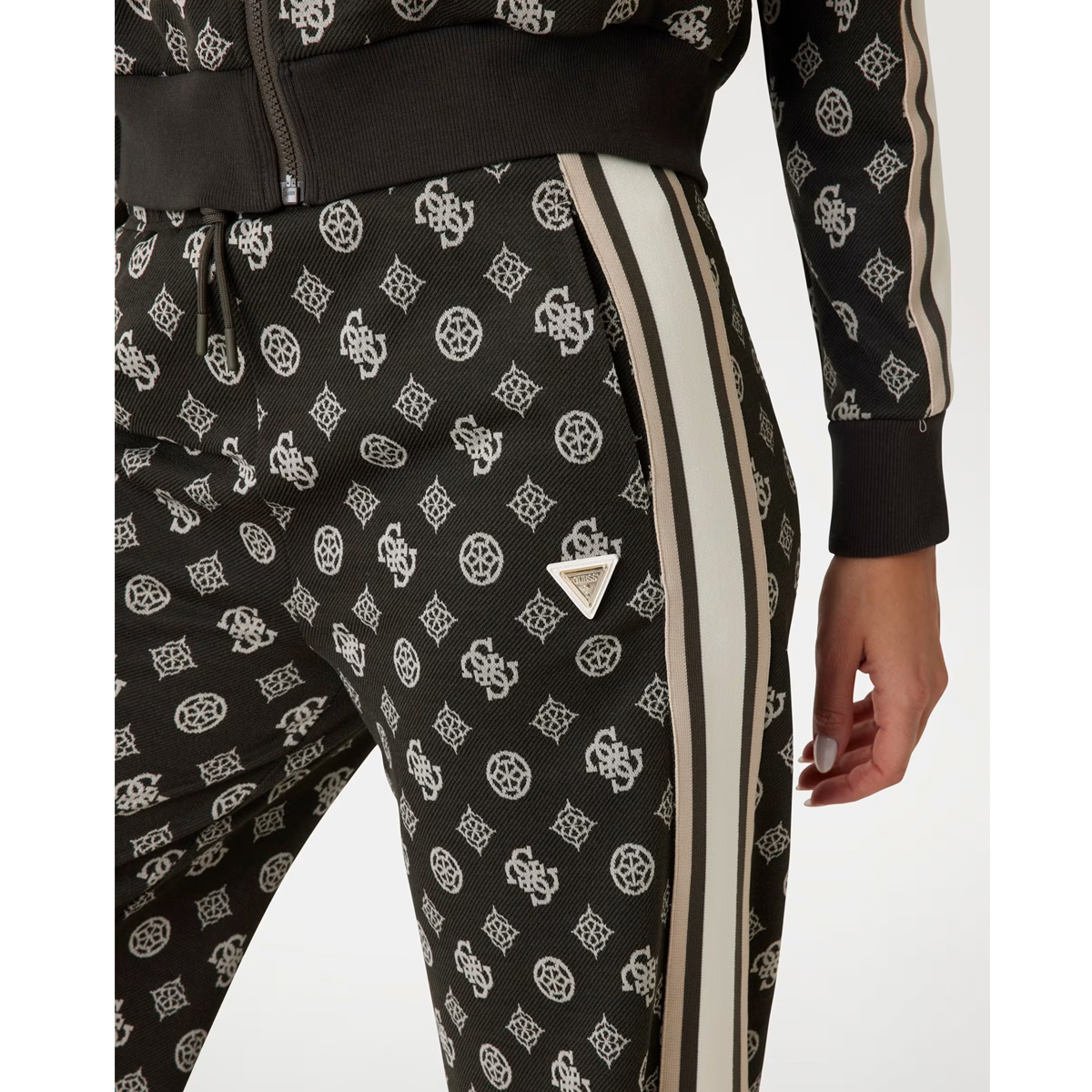 GUESS Peony Taped Straight Long Pant Γυναικείο Παντελόνι Φόρμας - 4