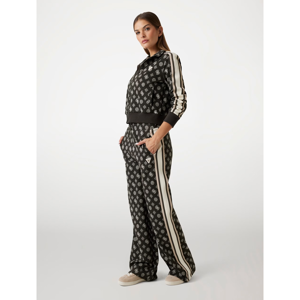 GUESS Peony Taped Straight Long Pant Γυναικείο Παντελόνι Φόρμας - 5