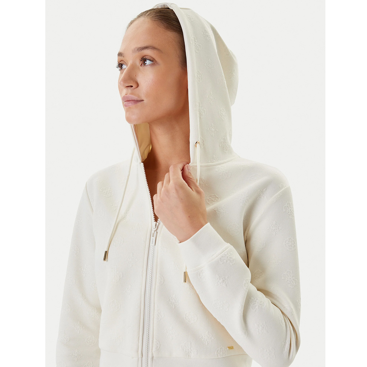 GUESS 3D Peony Zipper Hoodie Jacket Γυναικεία Ζακέτα με κουκούλα - 3