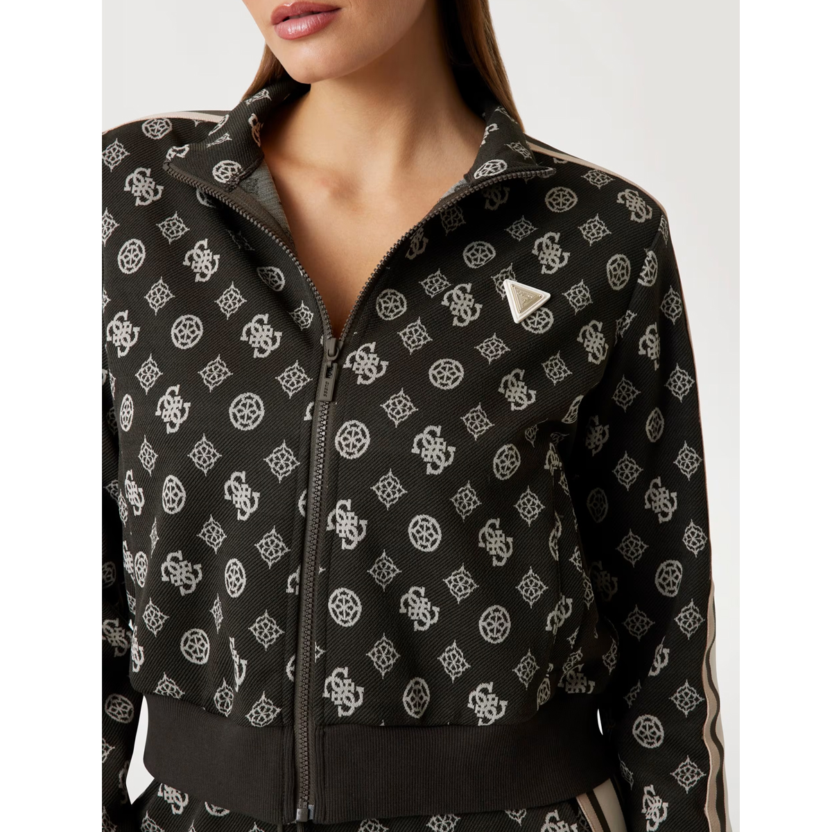 GUESS Peony Taped  Full Zip Sweatshirt Γυναικεία Ζακέτα - 4