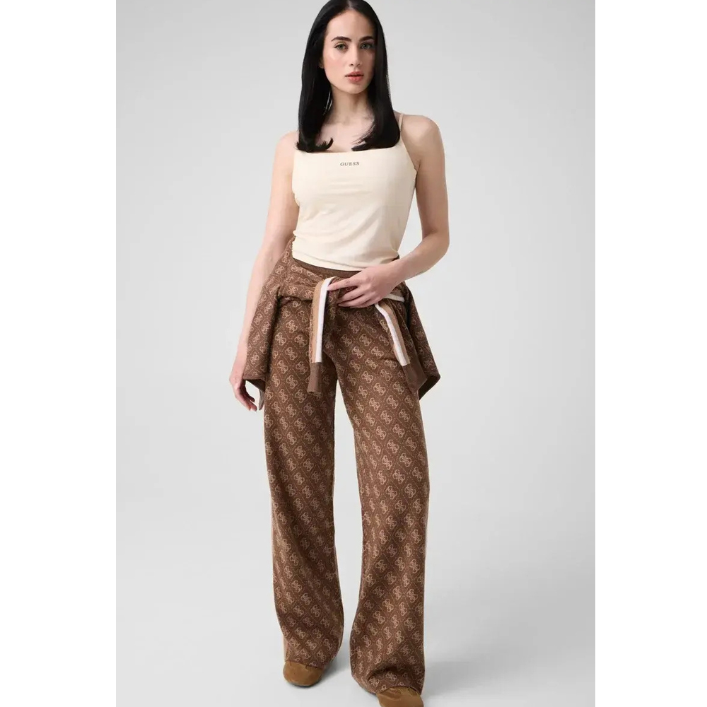 GUESS Aneira 4G Wide Leg Pants Γυναικείο Παντελόνι Φόρμας - 3