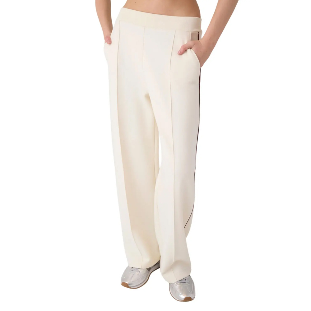GUESS Sibilia Straight Leg Pants Γυναικείο Παντελόνι Φόρμας - Κρεμ