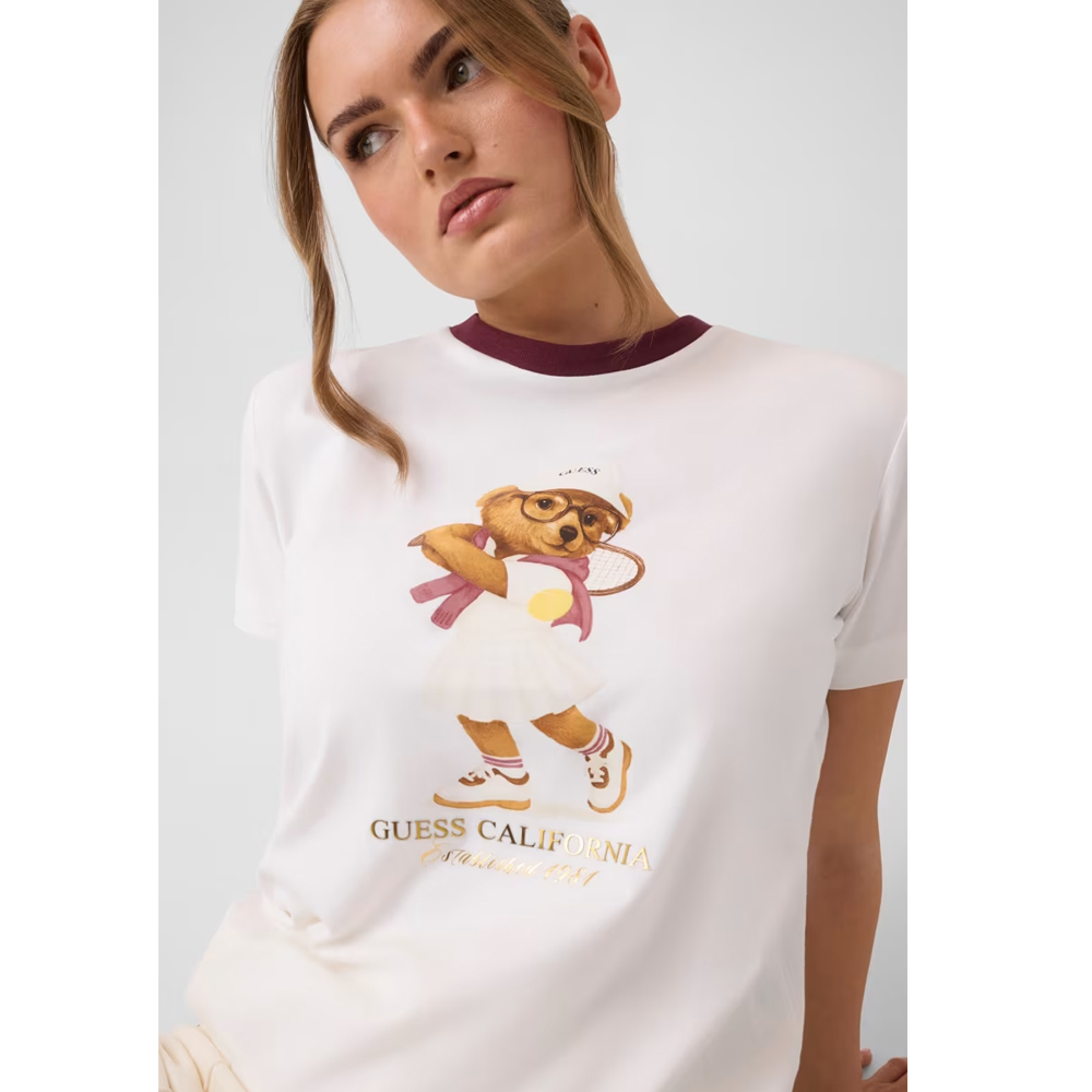 GUESS Tennis Lady Bear ShortSleeve T-Shirt Γυναικείο T-Shirt - 3
