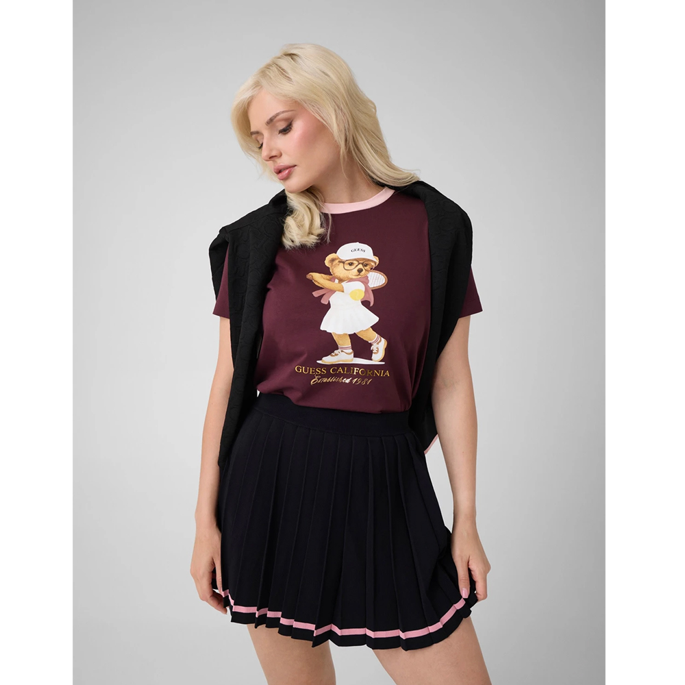 GUESS Tennis Lady Bear ShortSleeve T-Shirt Γυναικείο T-Shirt - 3