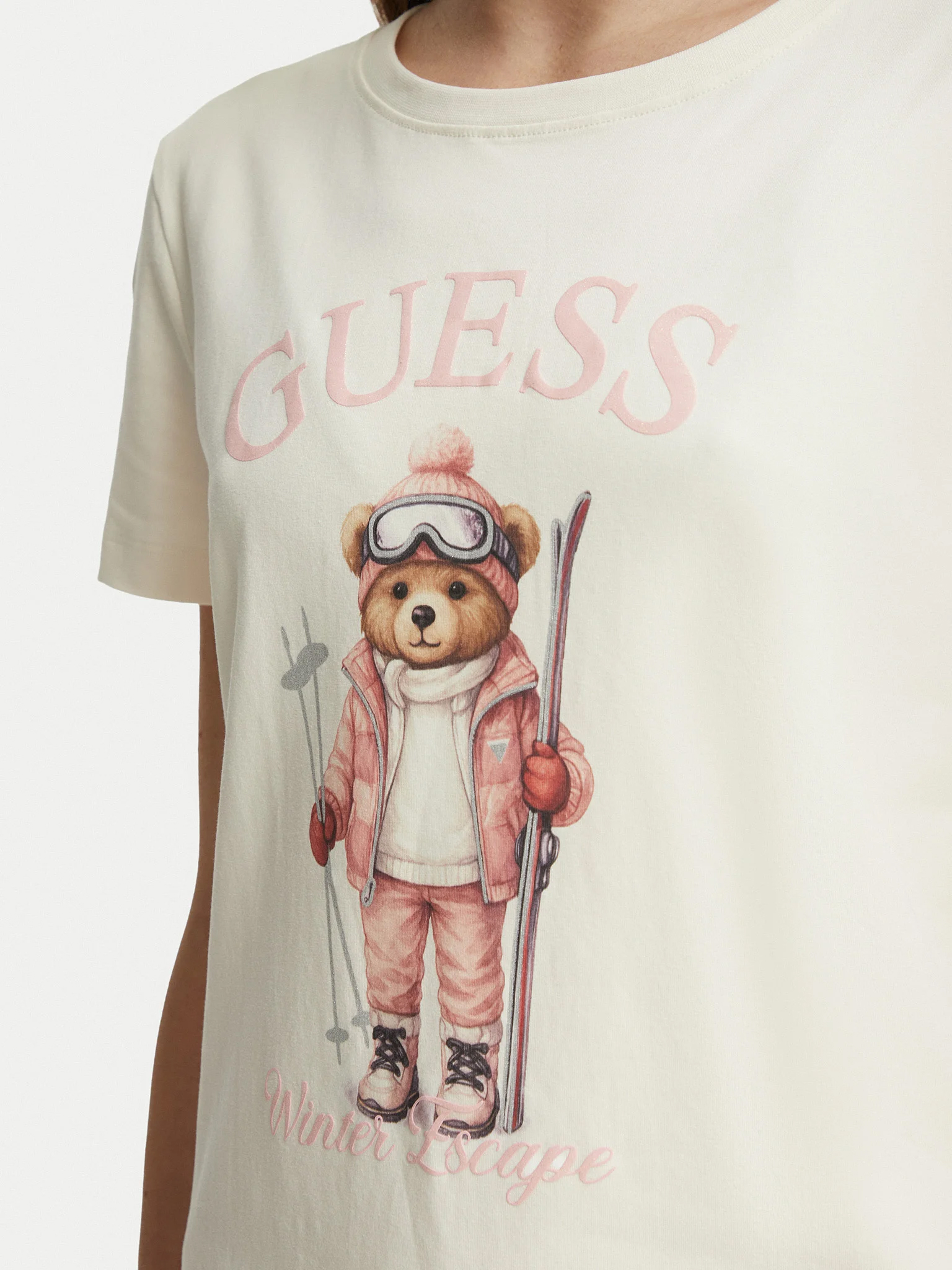 GUESS Fabrizia Skiing Bear  ShortSleeve T-Shirt Γυναικείο T-Shirt - 3