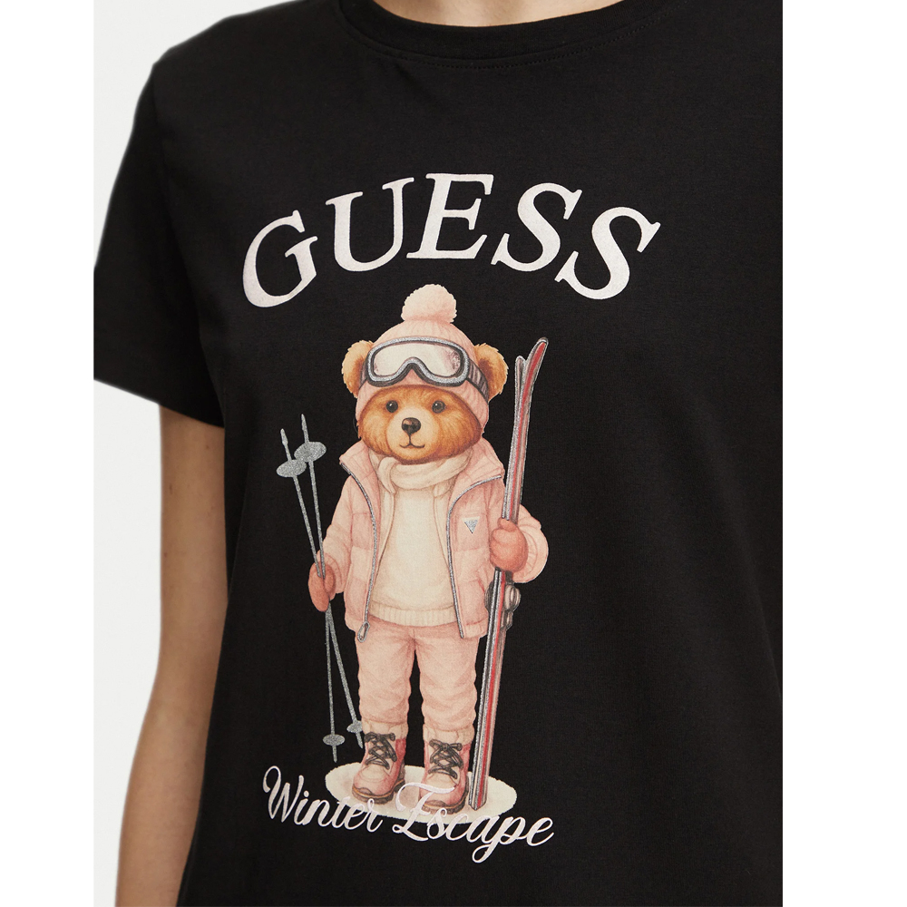 GUESS Fabrizia Skiing Bear  ShortSleeve T-Shirt Γυναικείο T-Shirt - 3