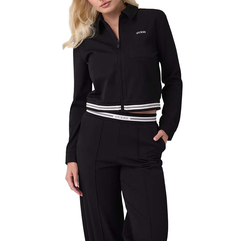 GUESS Goliarda Full - Zip Jacket  Γυναικεία Ζακέτα - Μαύρο