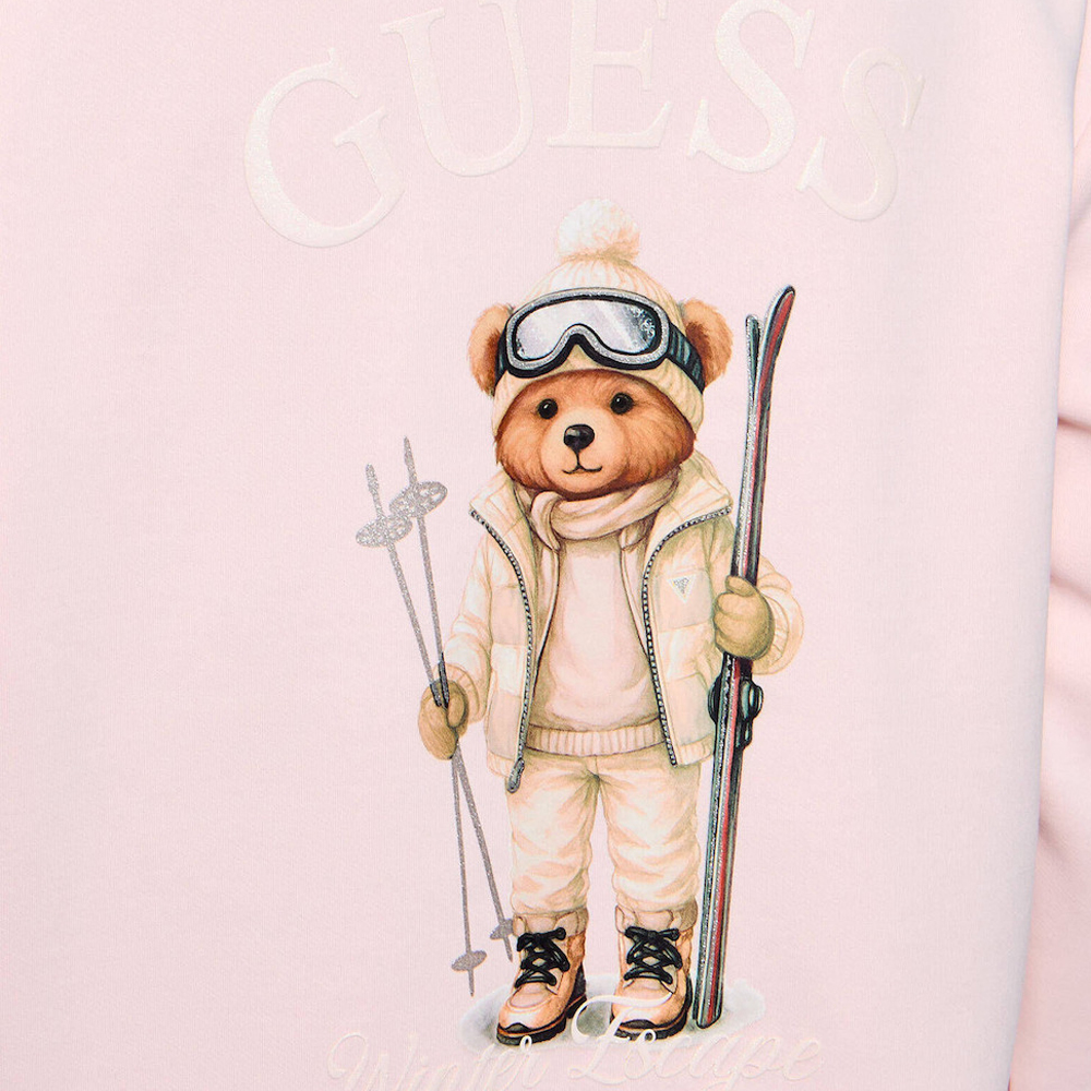 GUESS Fabrizia Hoodie Sweatshirt Γυναικείο Φούτερ με κουκούλα - 4