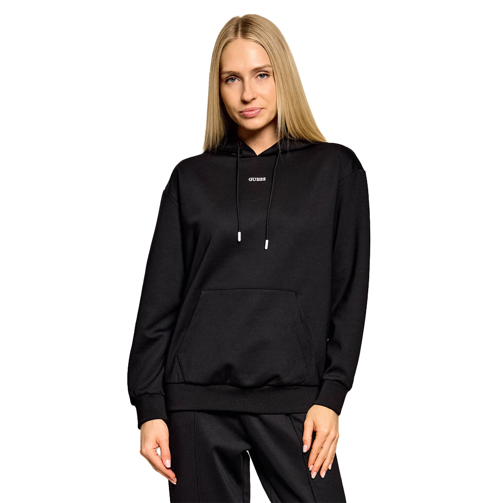 GUESS Fabrizia Hoodie Sweatshirt Γυναικείο Φούτερ με κουκούλα - Μαύρο
