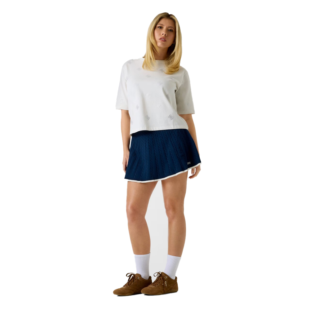 GUESS Shari Skirt Γυναικεία Πλεκτή Φούστα Μίνι - Μπλε