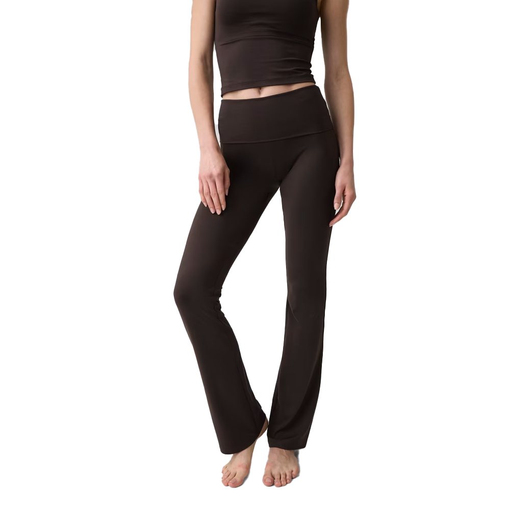 GUESS Lotus Mini Flared Leggings Γυναικείο Κολάν - Καφέ
