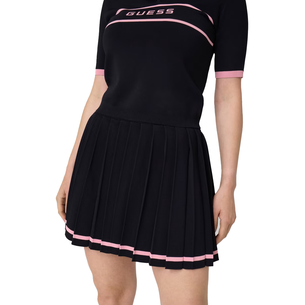 GUESS Meissa Pleated Skirt Γυναικεία Πλισέ Φούστα Μίνι - Μαύρο