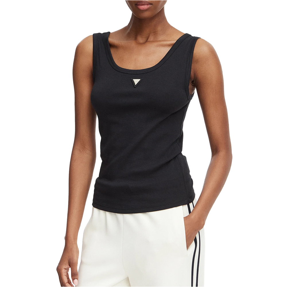 GUESS Olympe Tank Top Γυναικεία Αμάνικη Μπλούζα - Μαύρο