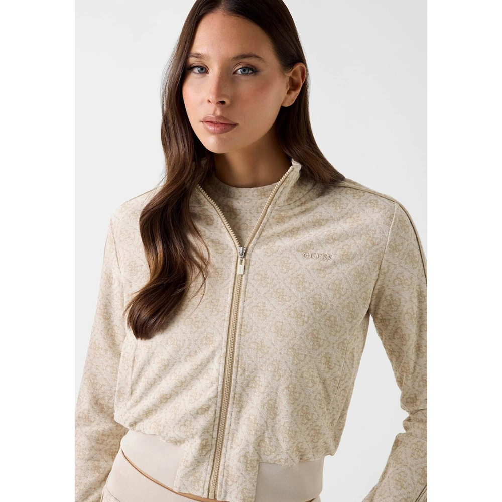 GUESS 4G Allover Jacquard High Neck Γυναικεία Ζακέτα - 3