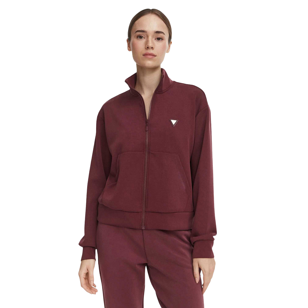 GUESS Olympe High Neck Fulll - Zip  Sweatshirt Γυναικεία Ζακέτα - Μπορντώ