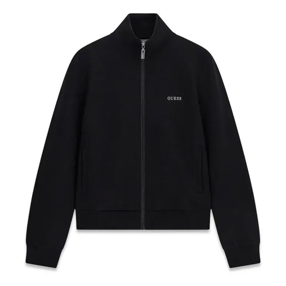 GUESS Syrma Full Zip High Neck Γυναικεία Ζακέτα - Μαύρο