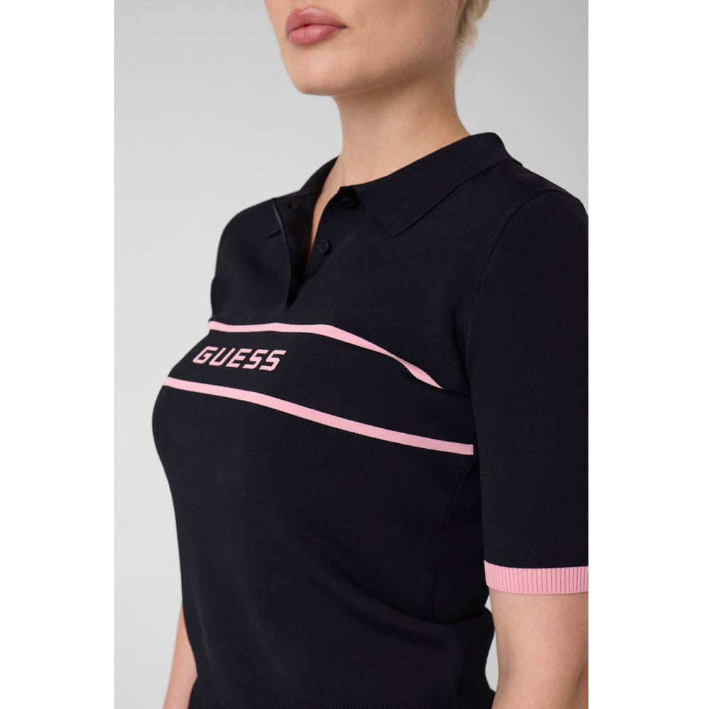 GUESS Meissa Polo ShortSleeve Sweatshirt Γυναικεία Μπλούζα Πόλο - 3