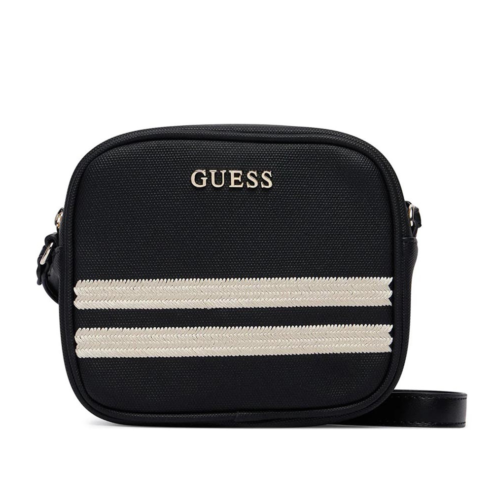 GUESS Canvas Cross Body Bag  Γυναικεία Τσάντα Χιαστί - Μαύρο