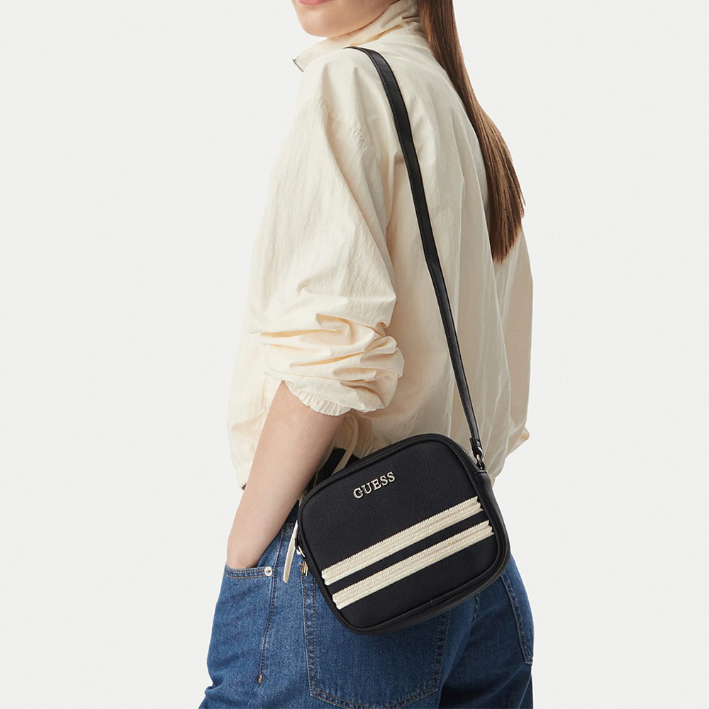 GUESS Canvas Cross Body Bag  Γυναικεία Τσάντα Χιαστί - 4