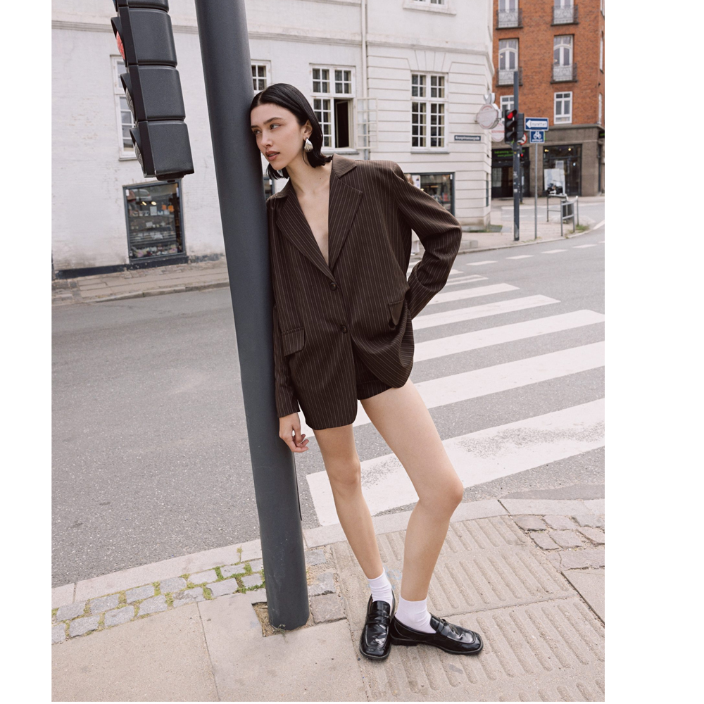 COMBOS KNITWEAR Blazer Striped Γυναικείο Σακάκι Ριγέ - 3