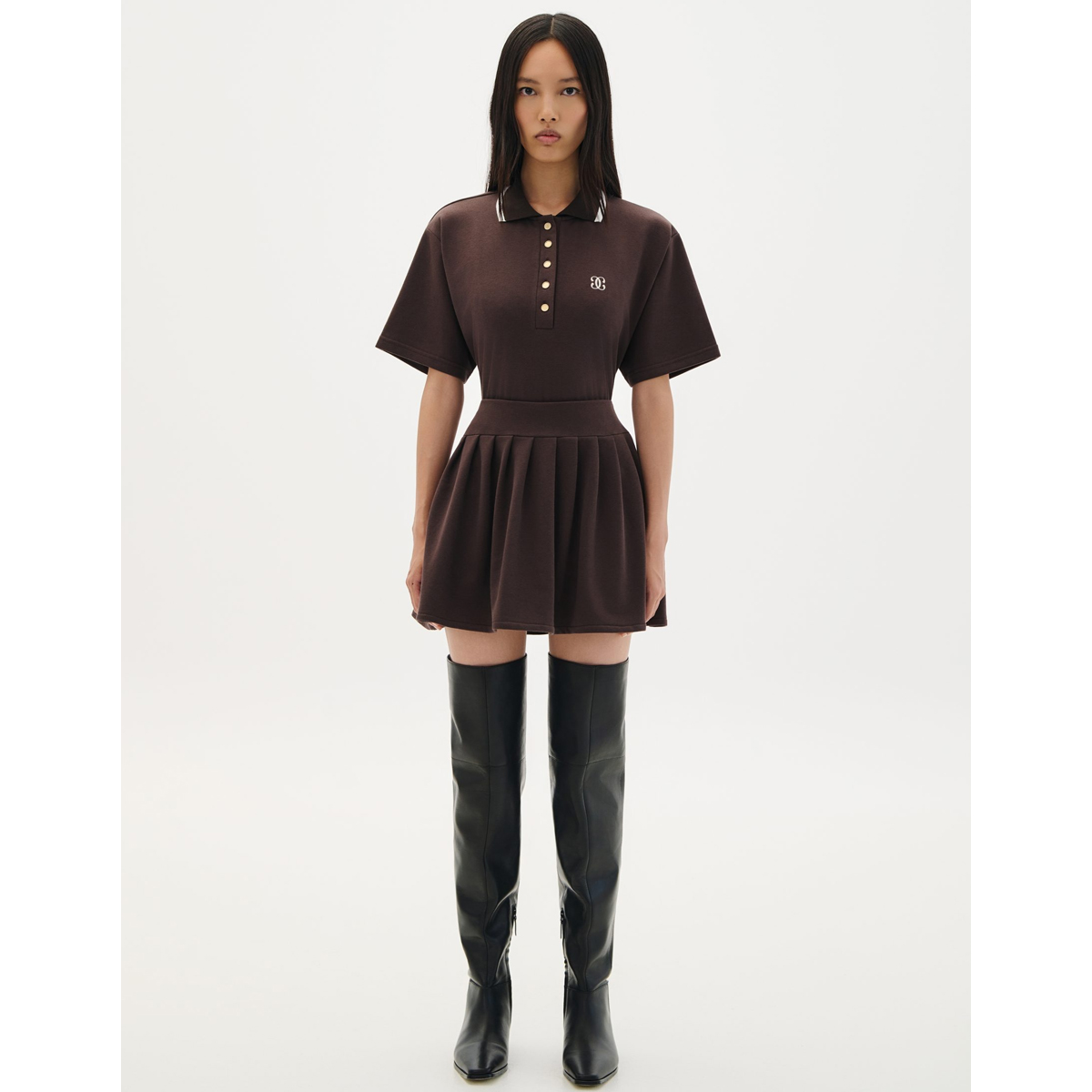 COMBOS KNITWEAR  Blouse Polo Stripe Γυναικεία Μπλούζα Πόλο - 3