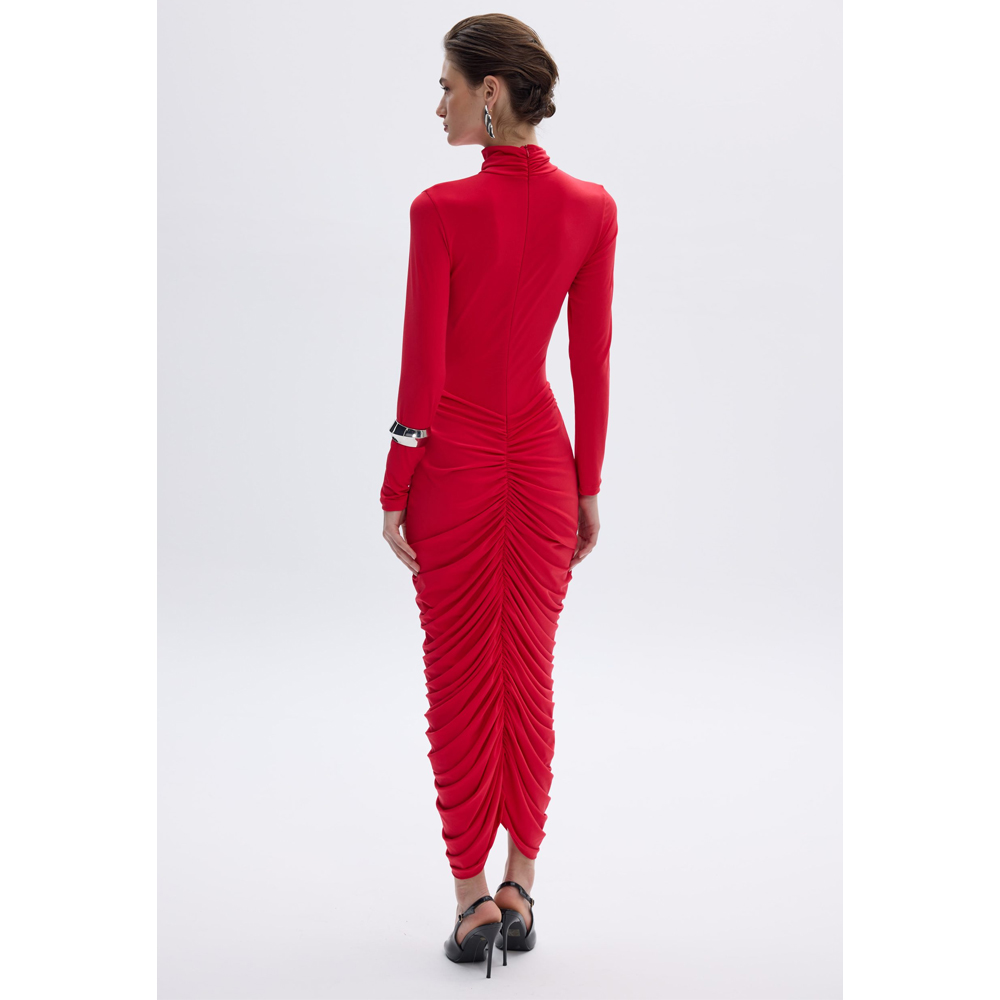 COMBOS KNITWEAR Scarlet Dress Γυναικείο Φόρεμα Μάξι  - 2