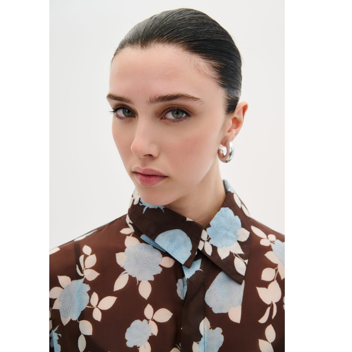 COMBOS KNITWEAR Shirt Flowers Γυναικείο Πουκάμισο - 3