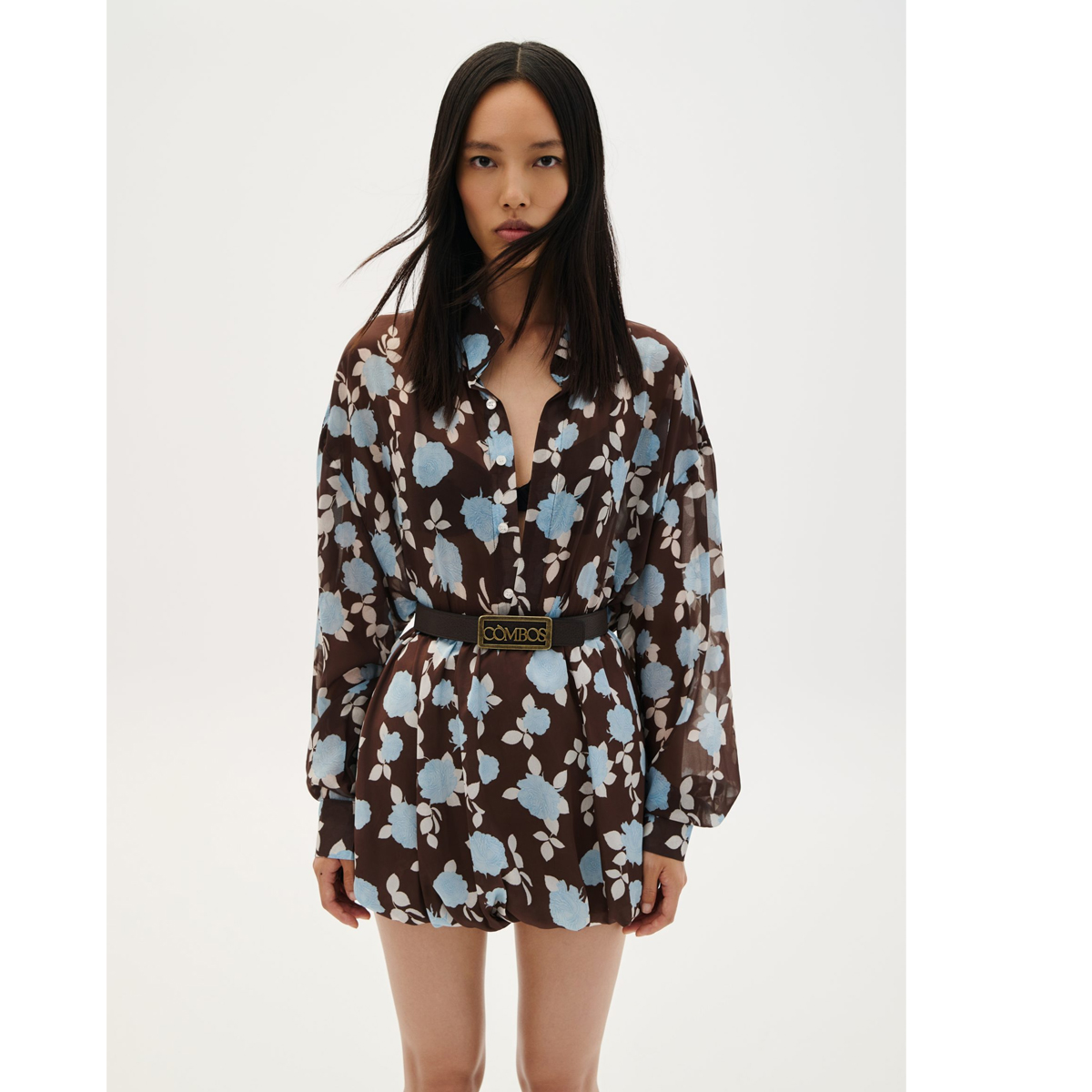 COMBOS KNITWEAR Skirt Mini Balloon Flowers  Γυναικεία Φούστα Μίνι - 2