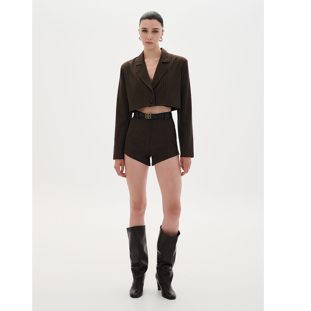 COMBOS KNITWEAR Shorts Striped Γυναικείο Σορτσάκι Ριγέ - 3