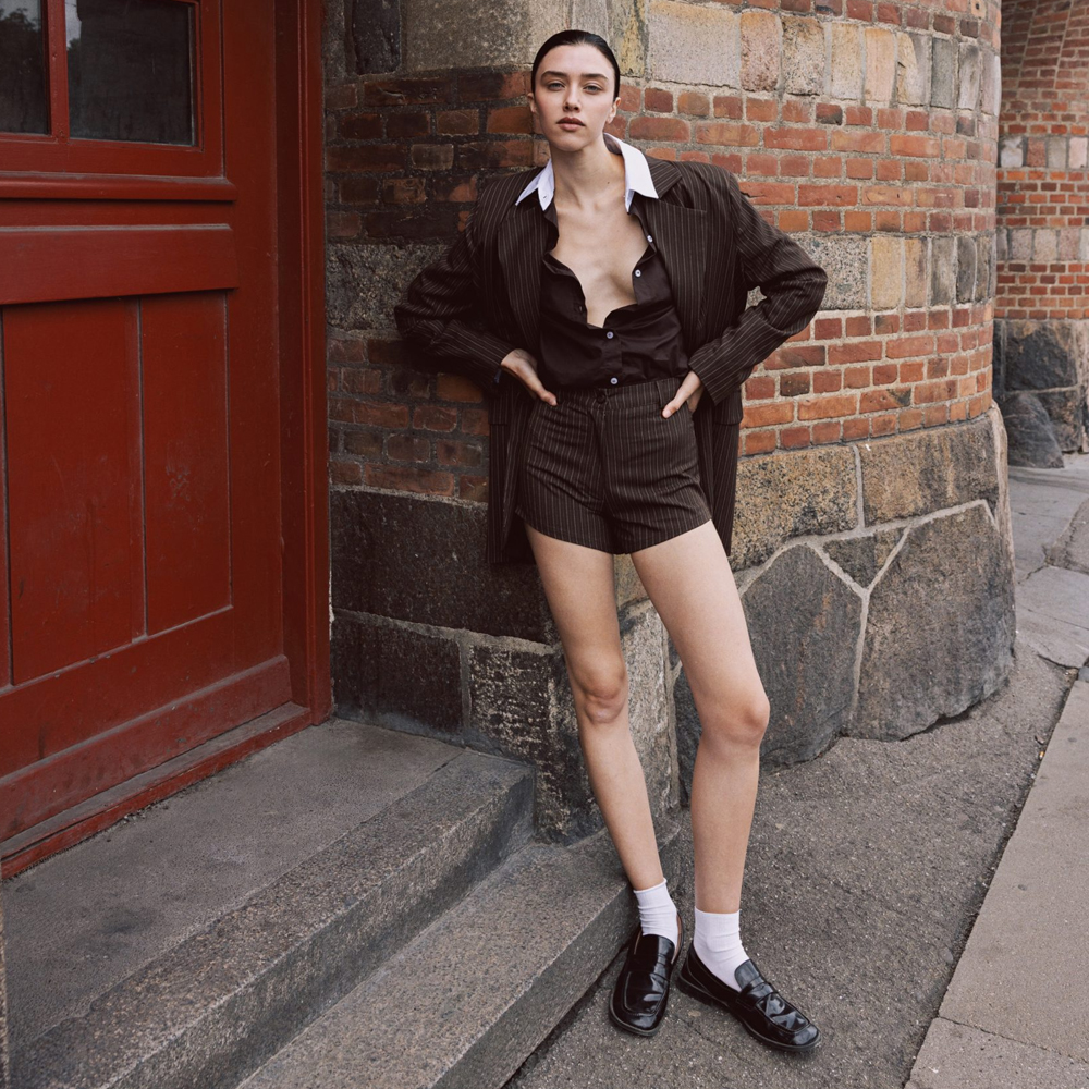 COMBOS KNITWEAR Shorts Striped Γυναικείο Σορτσάκι Ριγέ - 4