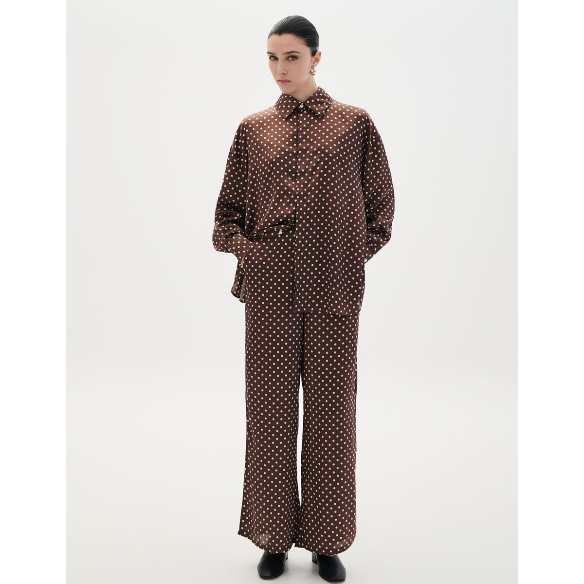 COMBOS KNITWEAR Pants Polka Dots Γυναικείο Παντελόνι - 3