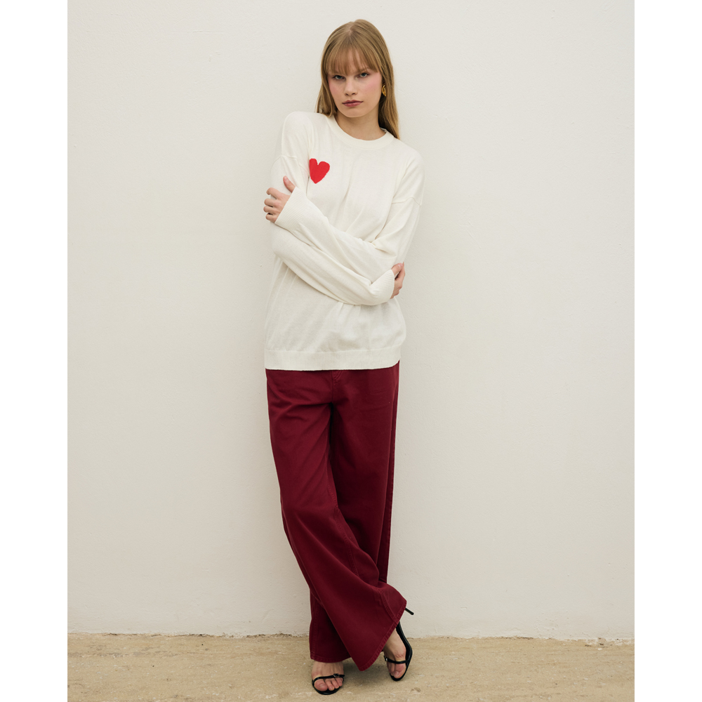 COMBOS Single Heart Γυναικείο Πουλόβερ  - 5