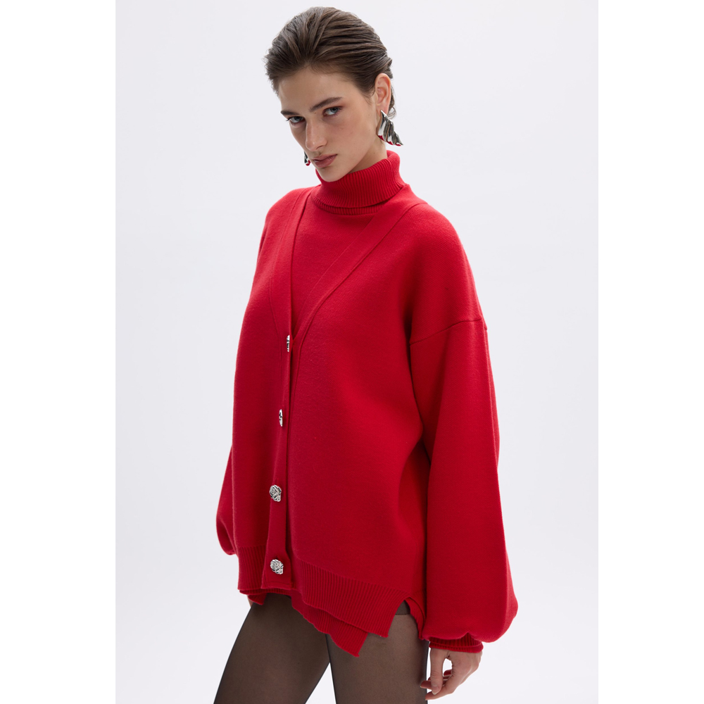 COMBOS KNITWEAR Aurora Knit Cardigan Γυναικεία Πλεκτή  Ζακέτα - 3