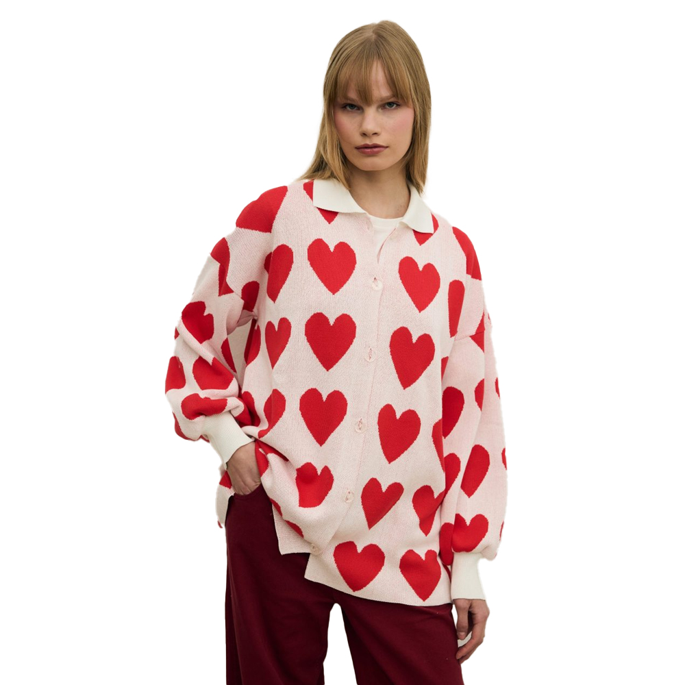 COMBOS Full Of Love Γυναικεία Πλεκτή Ζακέτα - Multi