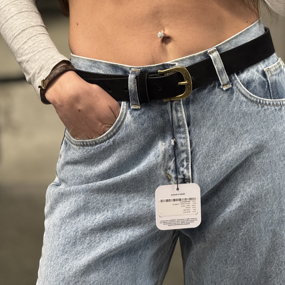 COMBOS KNITWEAR Belt Suede “Combos”  Γυναικεία Ζώνη - 2