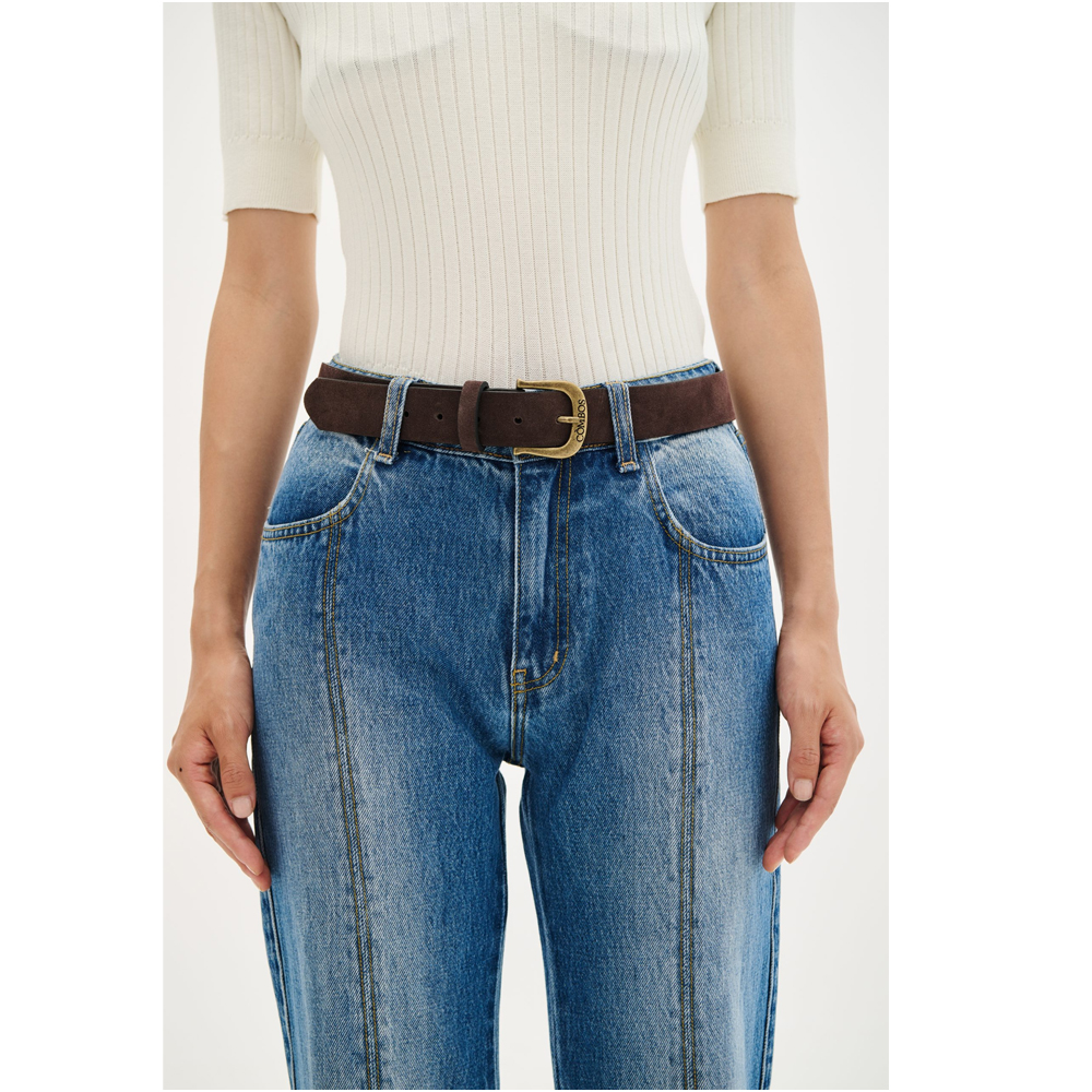 COMBOS KNITWEAR Belt Suede “Combos”  Γυναικεία Ζώνη - 2