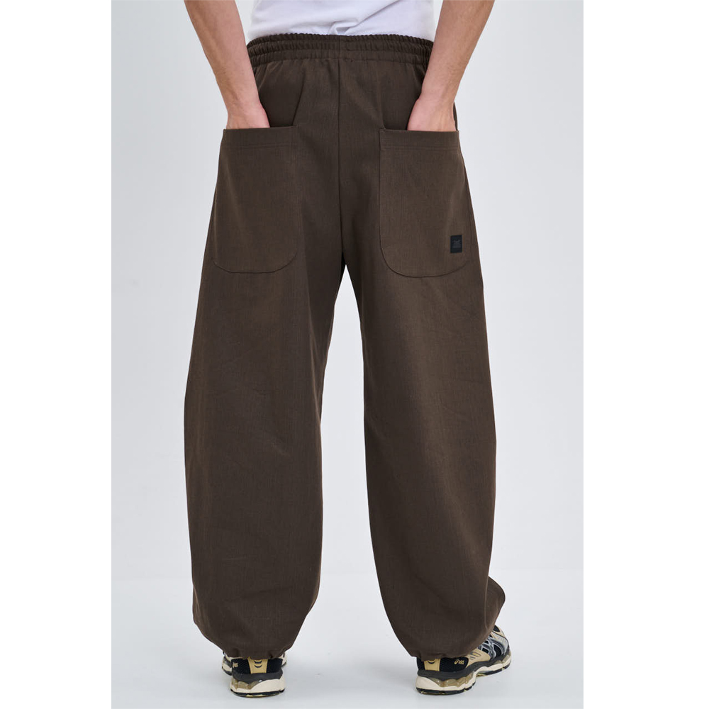 OWL Brown Barrel Pants Unisex Παντελόνι - 2
