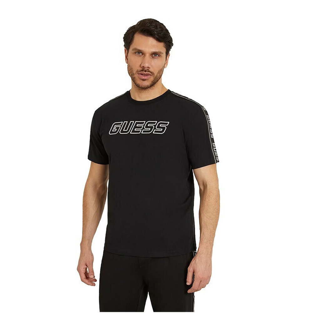 GUESS Arlo Cn T-Shirt Ανδρικό T-Shirt - Μαύρο