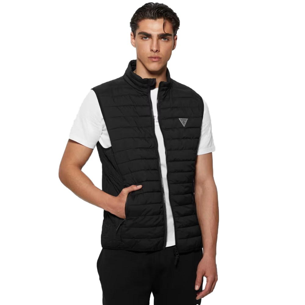 GUESS Lauper Padded Vest Ανδρικό Αμάνικο Μπουφάν - Μαύρο