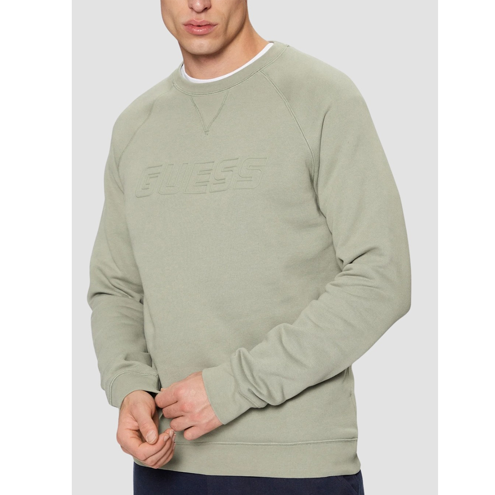 GUESS New Aldwin Cn Sweats Ανδρικό Φούτερ με λογότυπο μπροστά - 3